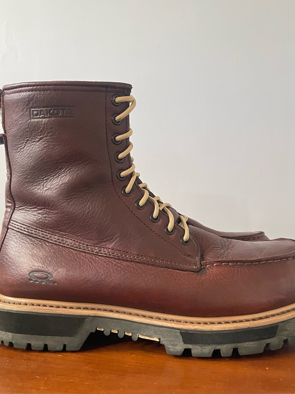 Dakota Brown Leather Moc Toe Work Boots | US 11